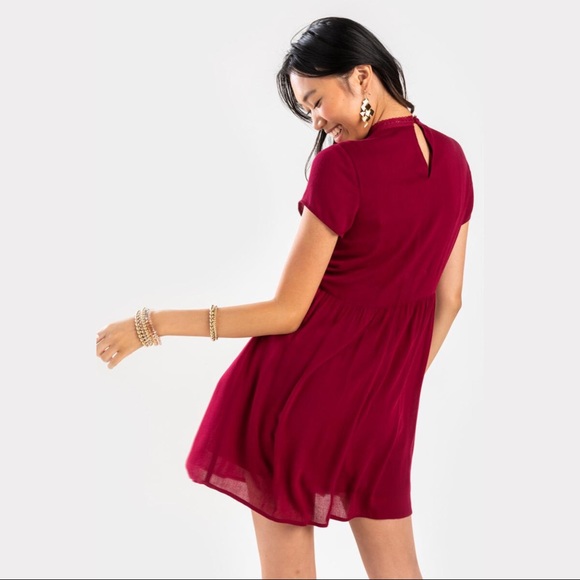 GERRY CROCHET TRIM SHIFT MINI DRESS - Picture 3 of 9